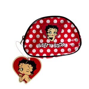 Y2K 2005 Betty Boop Red & White Polka Dot Cosmetic Bag